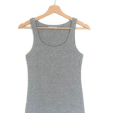 Grey Ribbed Tank Top - One Size