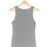 Grey Ribbed Tank Top - One Size