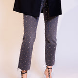 Grey ULANO Swarovski Crystal Embellished Denim Jeans / ISABEL MARANT - Size 36