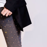 Grey ULANO Swarovski Crystal Embellished Denim Jeans / ISABEL MARANT - Size 36