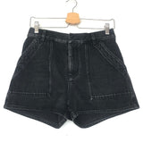 CHRISTIAN DIOR Grey Washed Cotton Denim Cargo Pocket Shorts - Size 34