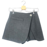 Grey Wrap Out Mini Skort / MAJE - Size 36