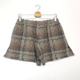 Grey/sand/gold  Fantasy Tweed Shorts / CHANEL - Size 38