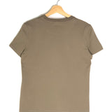 Gris/Etoupe Cotton Jersey Embroidered Pocket Short Sleeves T-shirt / HERMES - Size 38