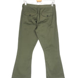 Khaki Cotton Crop Mini Boot-leg Pants / FRAME DENIM - Size 28