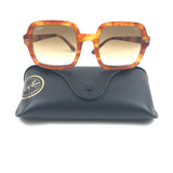 Havana Red Square Oversized Sunglasses / RAY-BAN