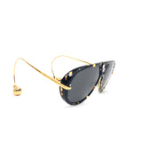 Havana/Grey Drop Aviator Sunglasses / BOTTEGA VENETA