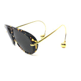 Havana/Grey Drop Aviator Sunglasses / BOTTEGA VENETA
