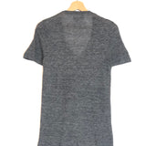 Heather Grey V-neck Linen Tee / ISABEL MARANT ETOILE - Size S