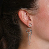 Sterling Silver MORS DE BRIDE Drop Earring / HERMES