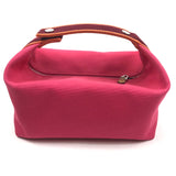 Hibiscus Pink Cotton Canvas Bride-a-Brac Vanity  Case / HERMES
