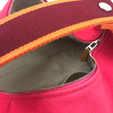 Hibiscus Pink Cotton Canvas Bride-a-Brac Vanity  Case / HERMES