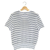 White and Blue DINA Striped Cotton-blend Cardigan / RAG & BONE - Size M