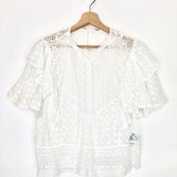 White TIZAINA Cotton Broderie Anglaise Blouse / ISABEL MARANT ETOILE - Size 40