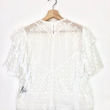 White TIZAINA Cotton Broderie Anglaise Blouse / ISABEL MARANT ETOILE - Size 40
