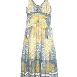 Honey Yellow Printed Sundial Maxi Dress / SCARLETT POPPIES - Size S