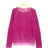 Hot Fuchsia Pink LUCKY RABBIT Sweatshirt / FREE CITY - Size M