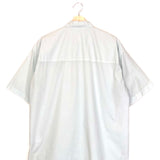 Ice Blue Shrink Cotton Lawn Oversized Short Sleeve Shirt / ATON - Size S