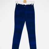 Indigo Blue Cotton Trousers / CHANEL - Size 38