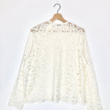 Ivory BIRKIN HOPE Lace Long Sleeves Blouse / ROSEANNA - Size 38