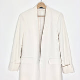 Ivory Collarless Fluid Blazer / THEORY - Size 38