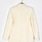 Ivory Cotton Tweed Tailored Blazer Jacket / SANDRO - Size 38