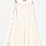 Ivory Floral Cutwork Palazzo Pants / STELLA MCCARTNEY - Size 40