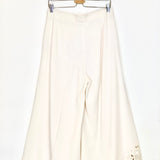 Ivory Floral Cutwork Palazzo Pants / STELLA MCCARTNEY - Size 40