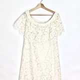 Ivory Floral Lace Off-shoulder Mini Dress / VALENTINO - Size IT 42
