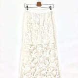 Ivory Golden Crochet Lace Midi Skirt / ZIMMERMANN - Szie 0
