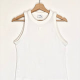 Ivory Jersey Crew Neck Tank Top / COURREGES - Size M