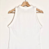 Ivory Jersey Crew Neck Tank Top / COURREGES - Size M
