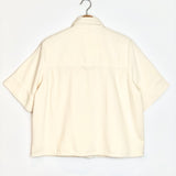 Ivory LOE Cotton-blend Denim Shirt / JAG - Size AUS 8