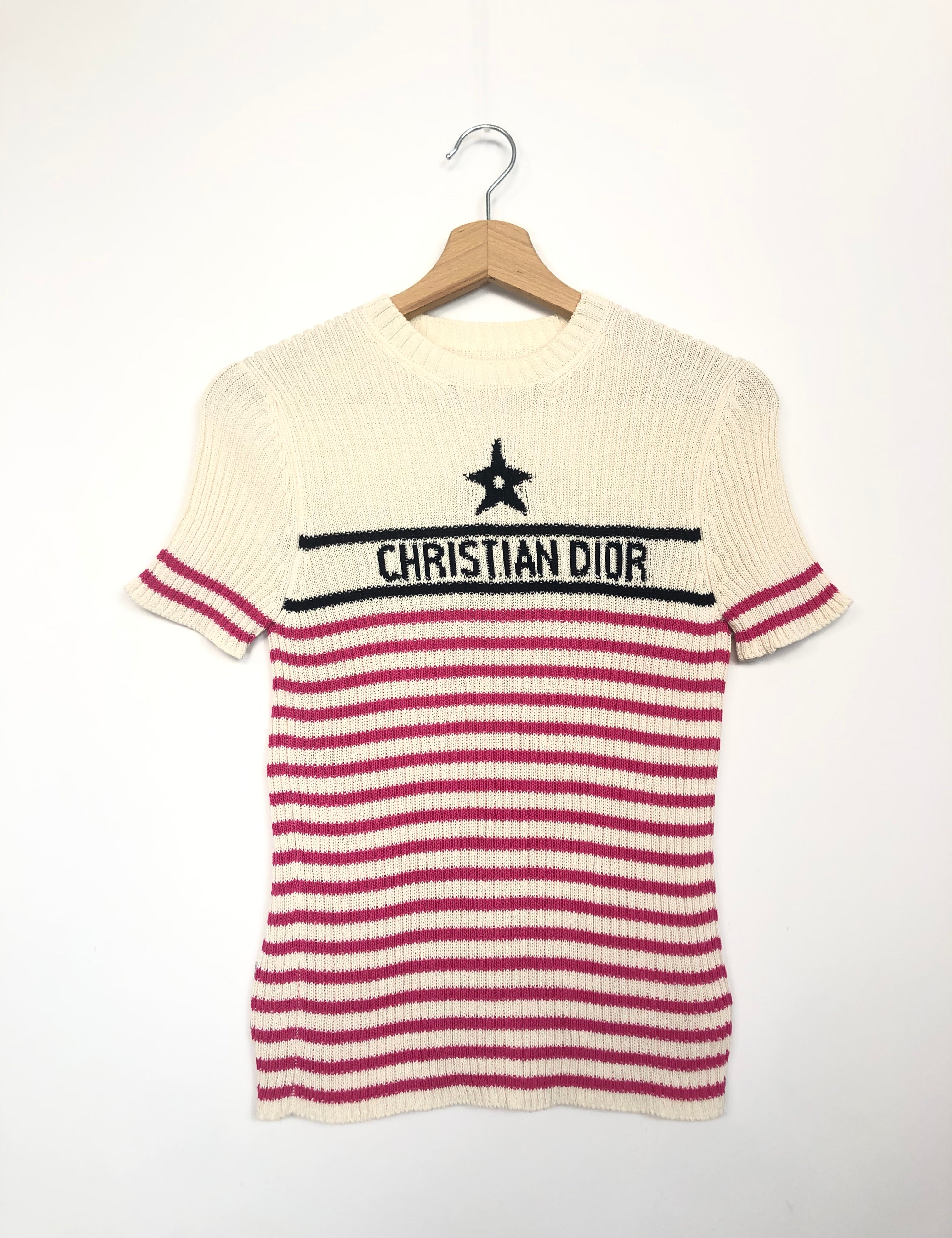 Knit Sweater Christian Dior Logo Sweater 80s Christian Dior