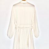 Ivory Loose-fitting Belted Shirt Dress / MAJE - Size 38