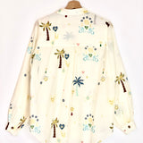 Ivory MILEY Palm Printed Lyocell-blend Long Sleeves Shirt / NEVER FULLY DRESSED - Size 38