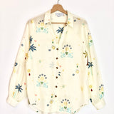 Ivory MILEY Palm Printed Lyocell-blend Long Sleeves Shirt / NEVER FULLY DRESSED - Size 38