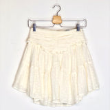 Ivory NIXIE Gathered Fil Coupe Silk-blend Mini Skirt / IRO - Size 34