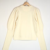 Ivory PHILO Puff-sleeves Cotton Pullover / ULLA JOHNSON - Size S