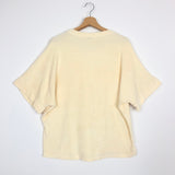 Ivory Oversized Cotton Terry Top - One Size