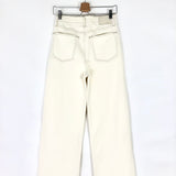 Ivory Wide-leg High-rise Jeans / RAG & BONE - Size 27