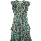 Jade DELILA Floral Print Cotton Midi Dress / ULLA JOHNSON - Size US 4
