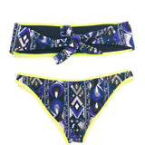 Kaleidoscope Printed Bandeau and Bikini Set / EMILIO PUCCI - Size 36