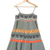 Khaki and Orange DOHA Loose Mini Dress / DEVOTION TWINS - Size S