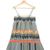Khaki and Orange DOHA Loose Mini Dress / DEVOTION TWINS - Size S