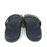 Dark Khaki and Silver EXTRA Suede Leather Sandals / HERMES - Size 37