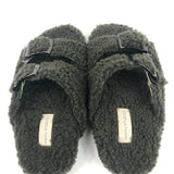 Khaki Buckle Slides / MANU STUDIOS - Size 38