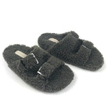 Khaki Buckle Slides / MANU STUDIOS - Size 38