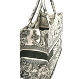 Khaki Canvas Toile De Jouy Medium Book Tote Woven Bag / CHRISTIAN DIOR