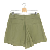 Khaki DEMIE Pleated Belted Shorts / BA&SH - Size 38
